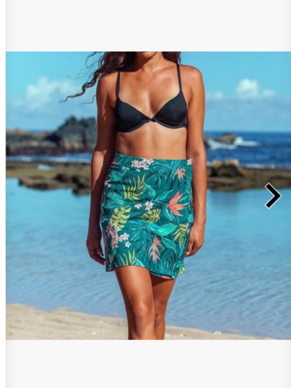 RipSkirt Hawaii Wrap Skirt Woman XL Length 2 Tropical Vintage Bali Jungle Print